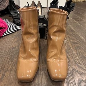 loq lazaro patent brown boots